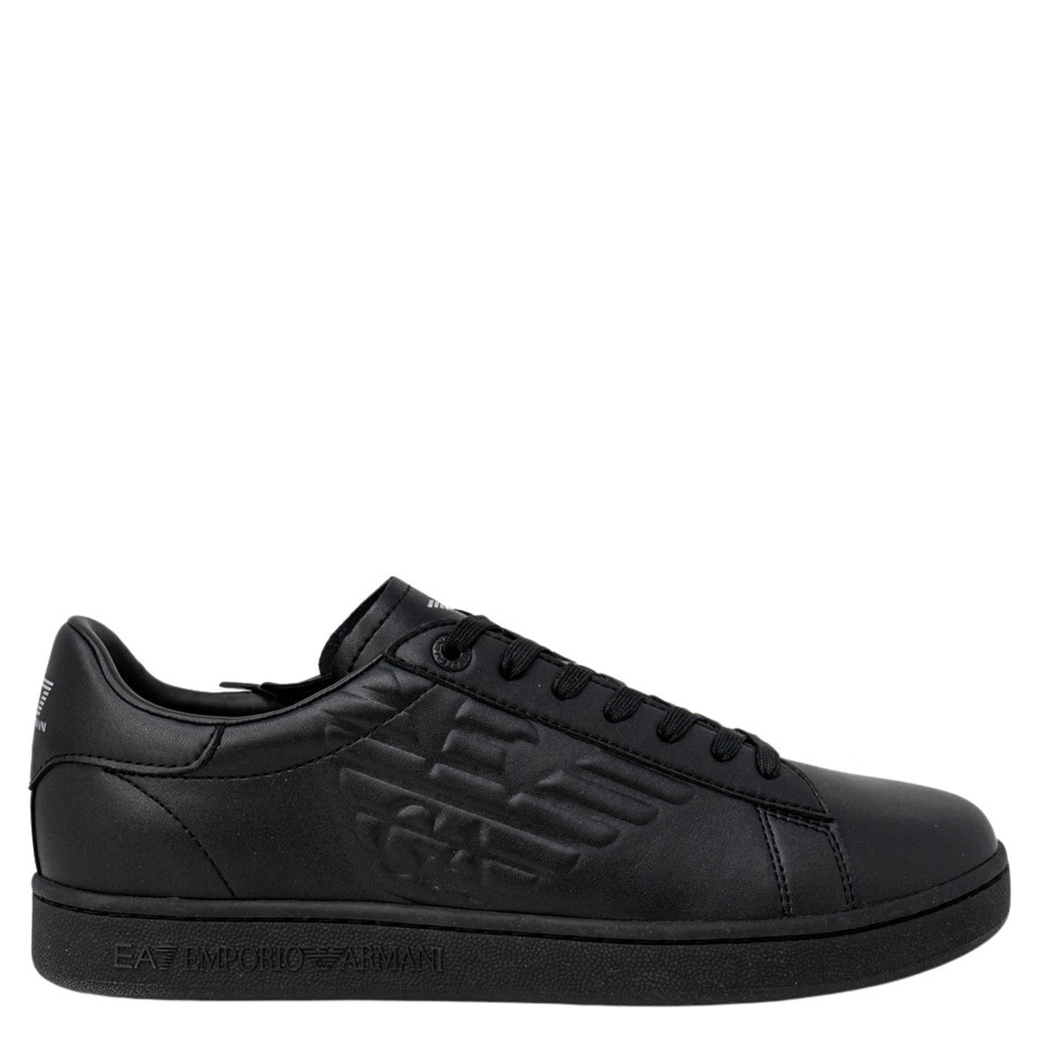 Black Polyester Low Top Sneakers