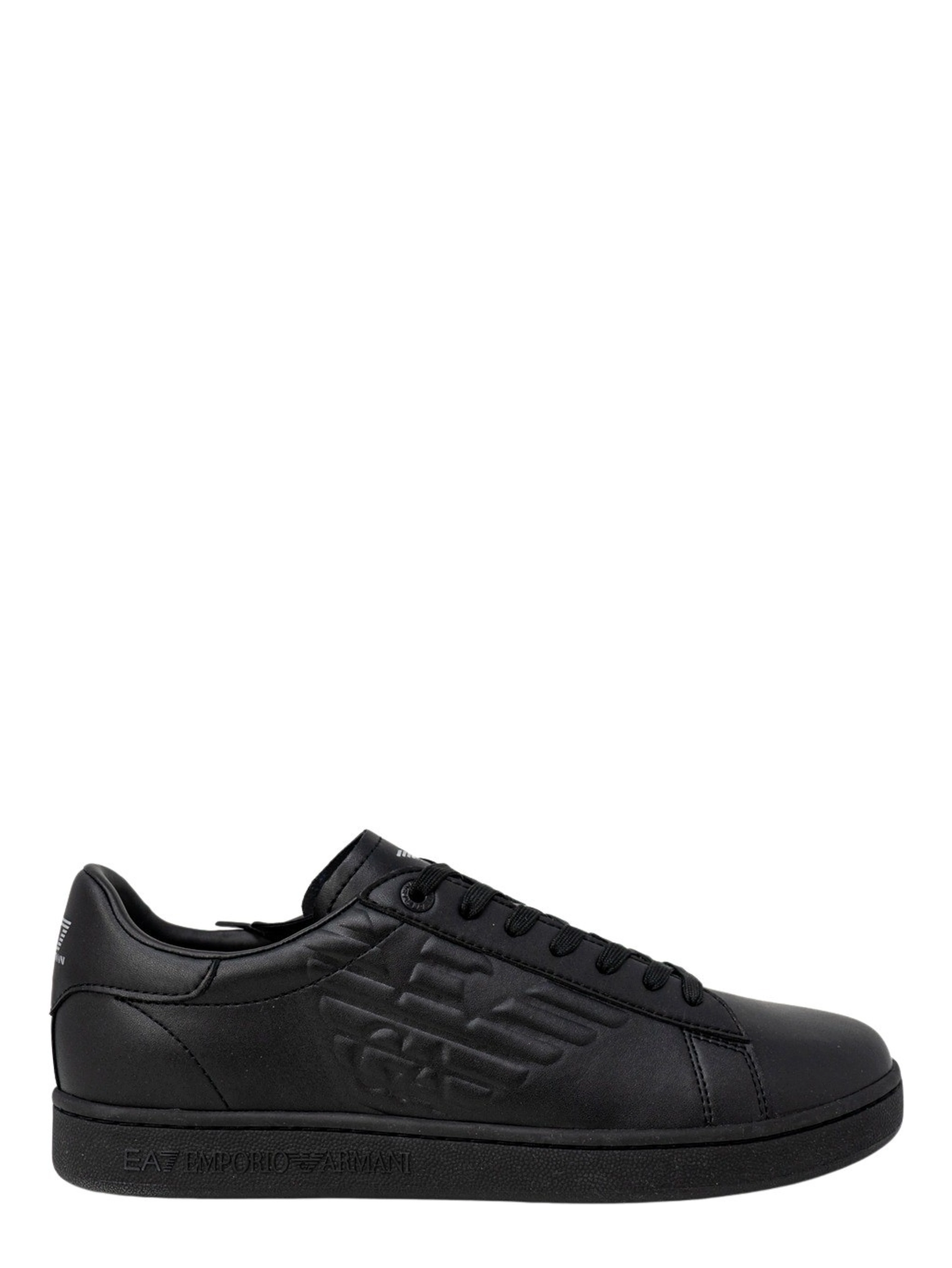 Black Polyester Low Top Sneakers