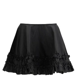 Black Recycled Polyamide Mini Skirt