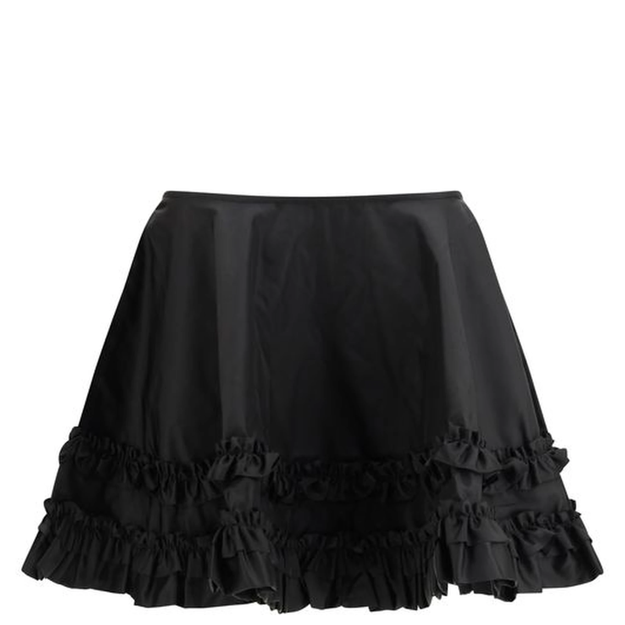 Black Recycled Polyamide Mini Skirt