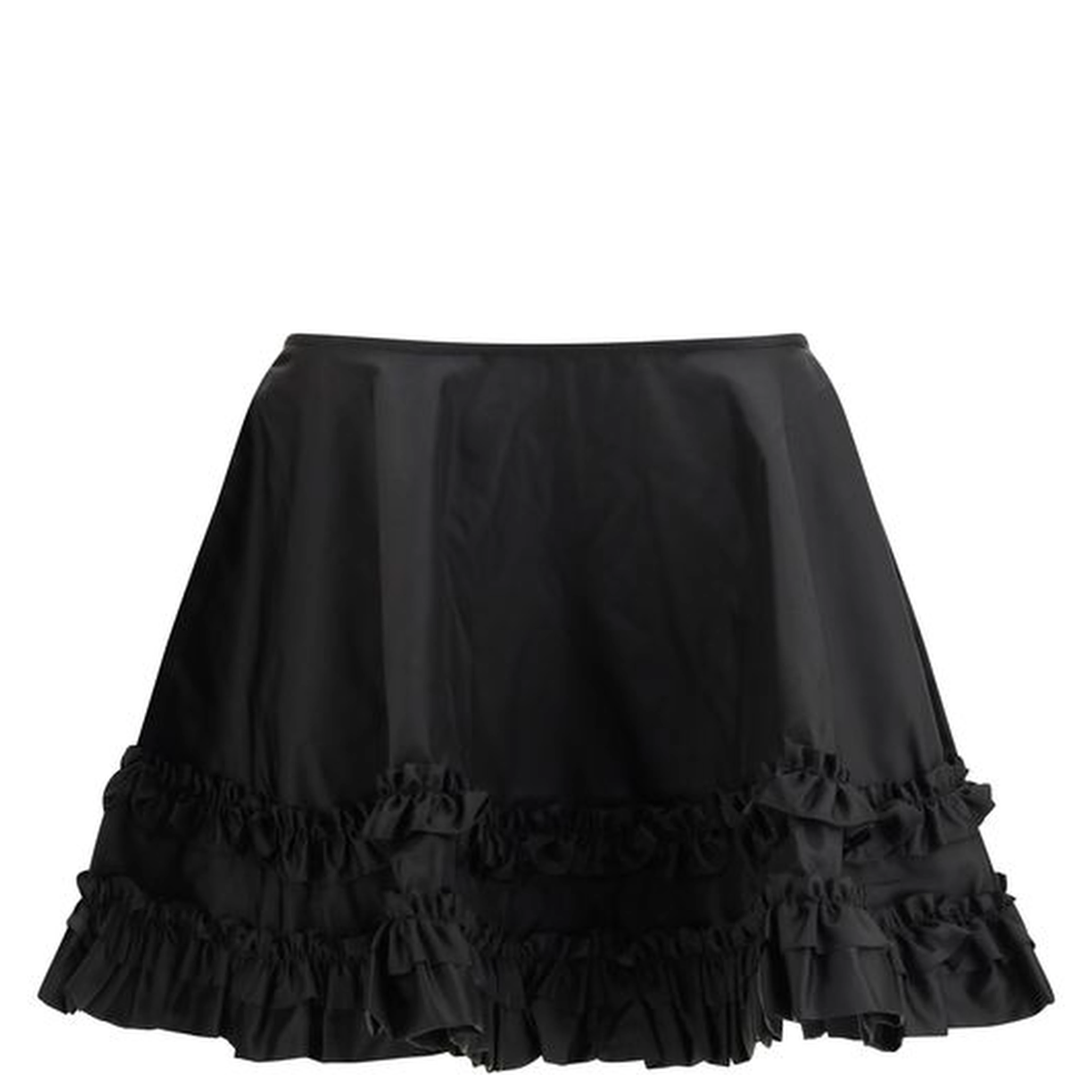 Black Recycled Polyamide Mini Skirt