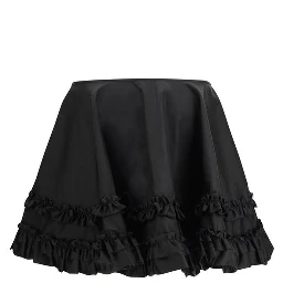 Black Recycled Polyamide Mini Skirt
