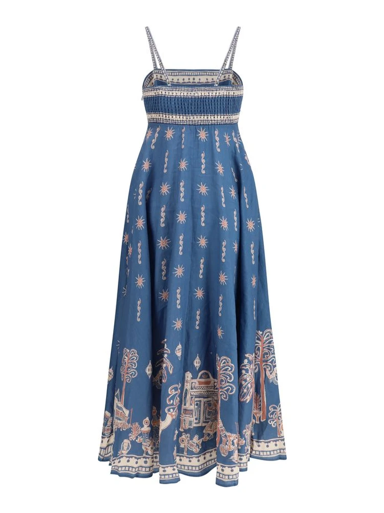Blue Linen Casual Dress alternative