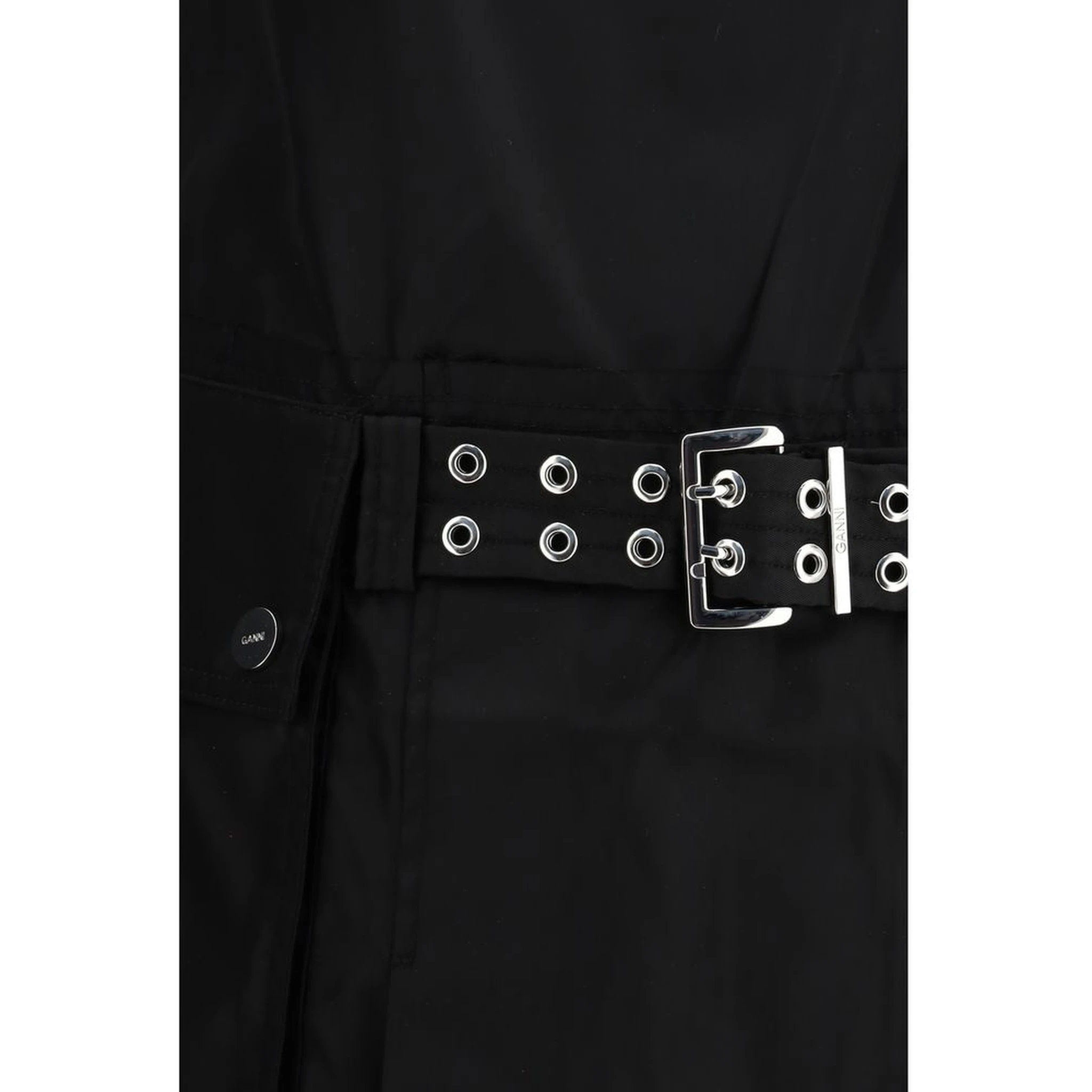 Black Recycled Polyamide Casual Dress