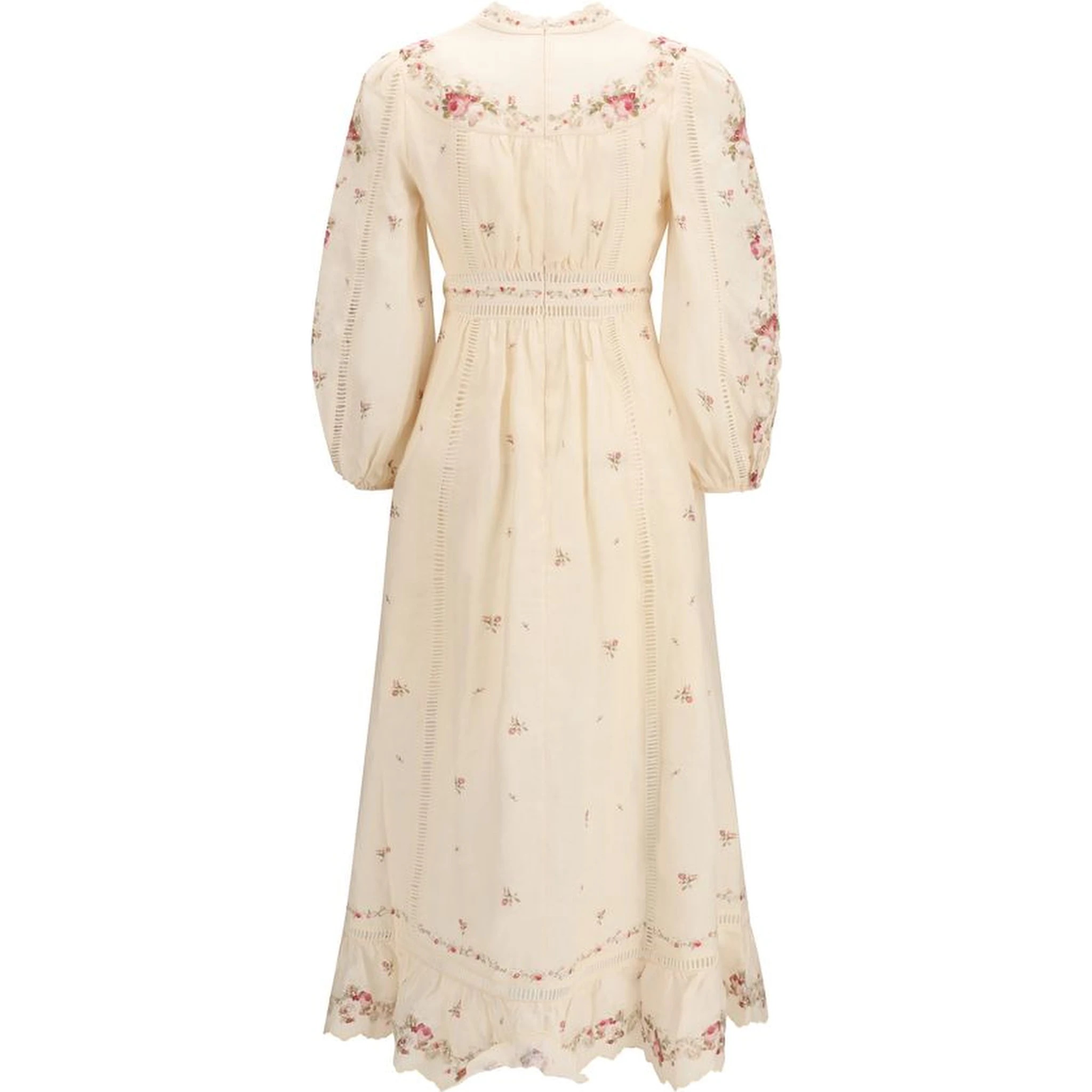Beige Linen Casual Dress