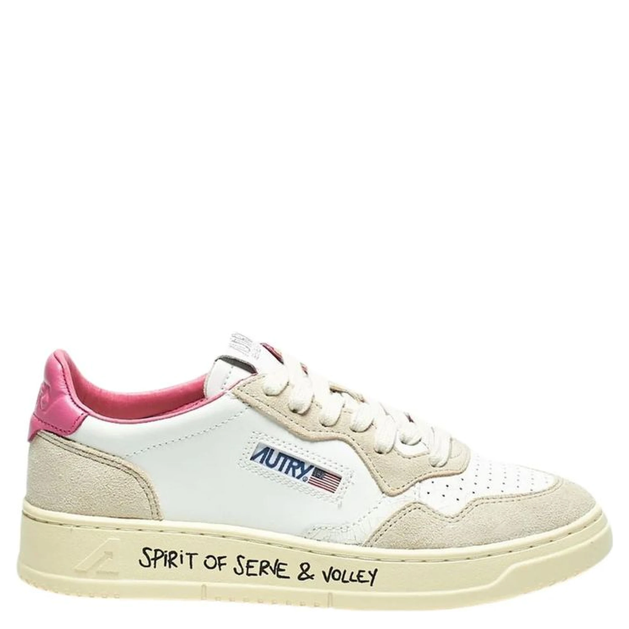 White Leather Low Top Sneakers