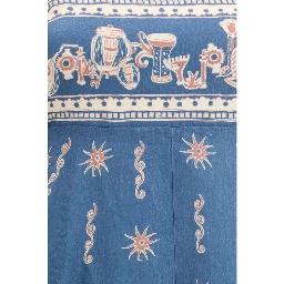 Blue Linen Casual Dress