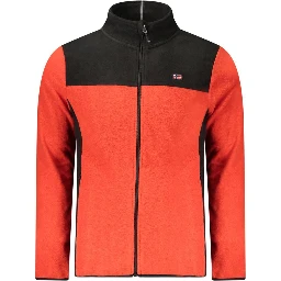 Red Polyester Men Sweater