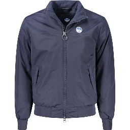Blue Polyamide Men Jacket