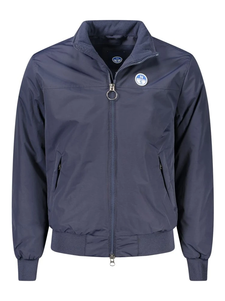 Blue Polyamide Men Jacket