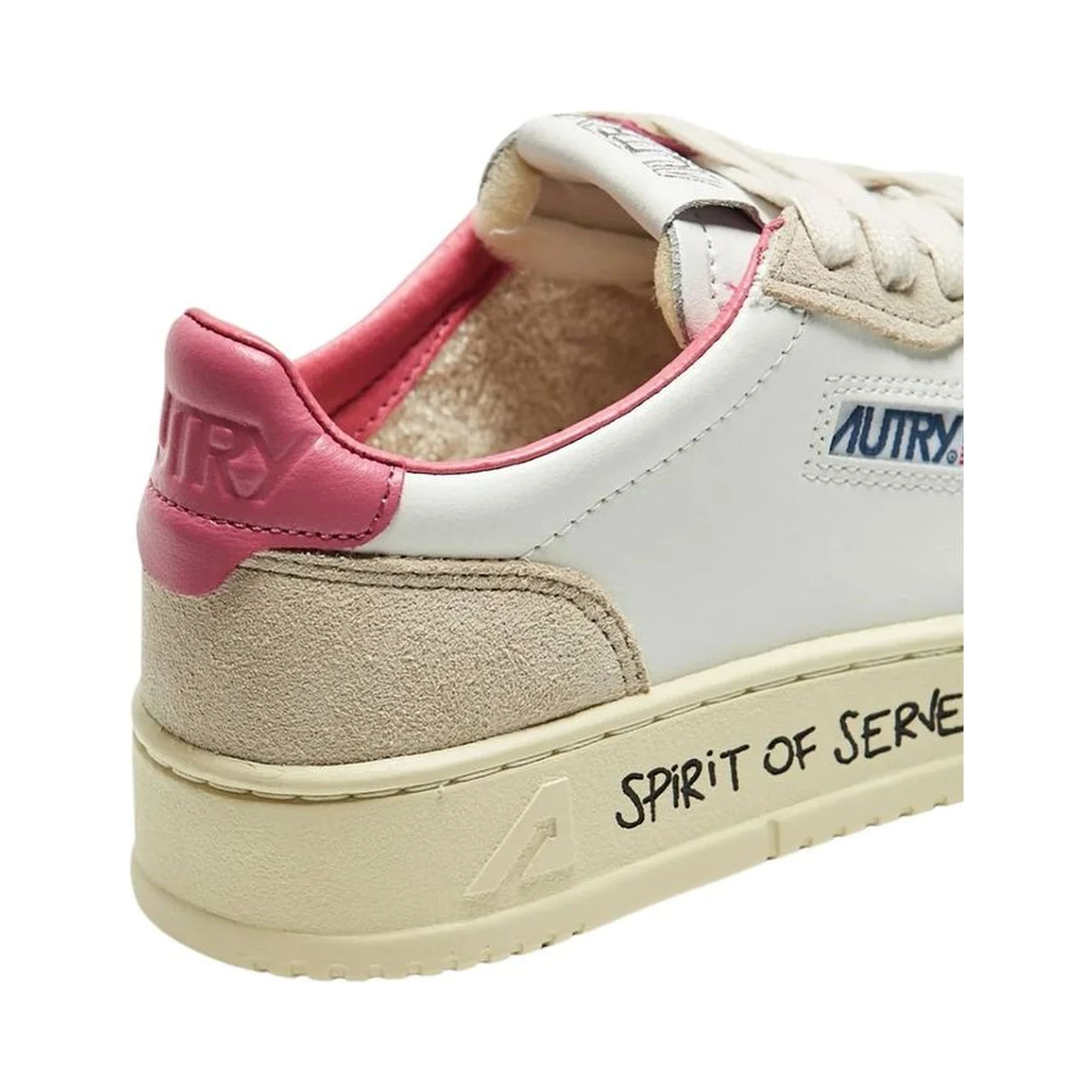 White Leather Low Top Sneakers