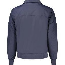 Blue Polyamide Men Jacket