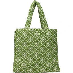 Green Cotton-Like Shoulder Bag