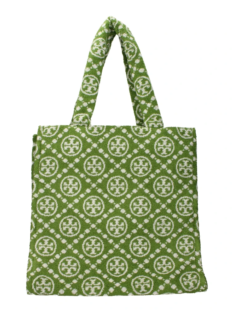 Green Cotton-Like Shoulder Bag