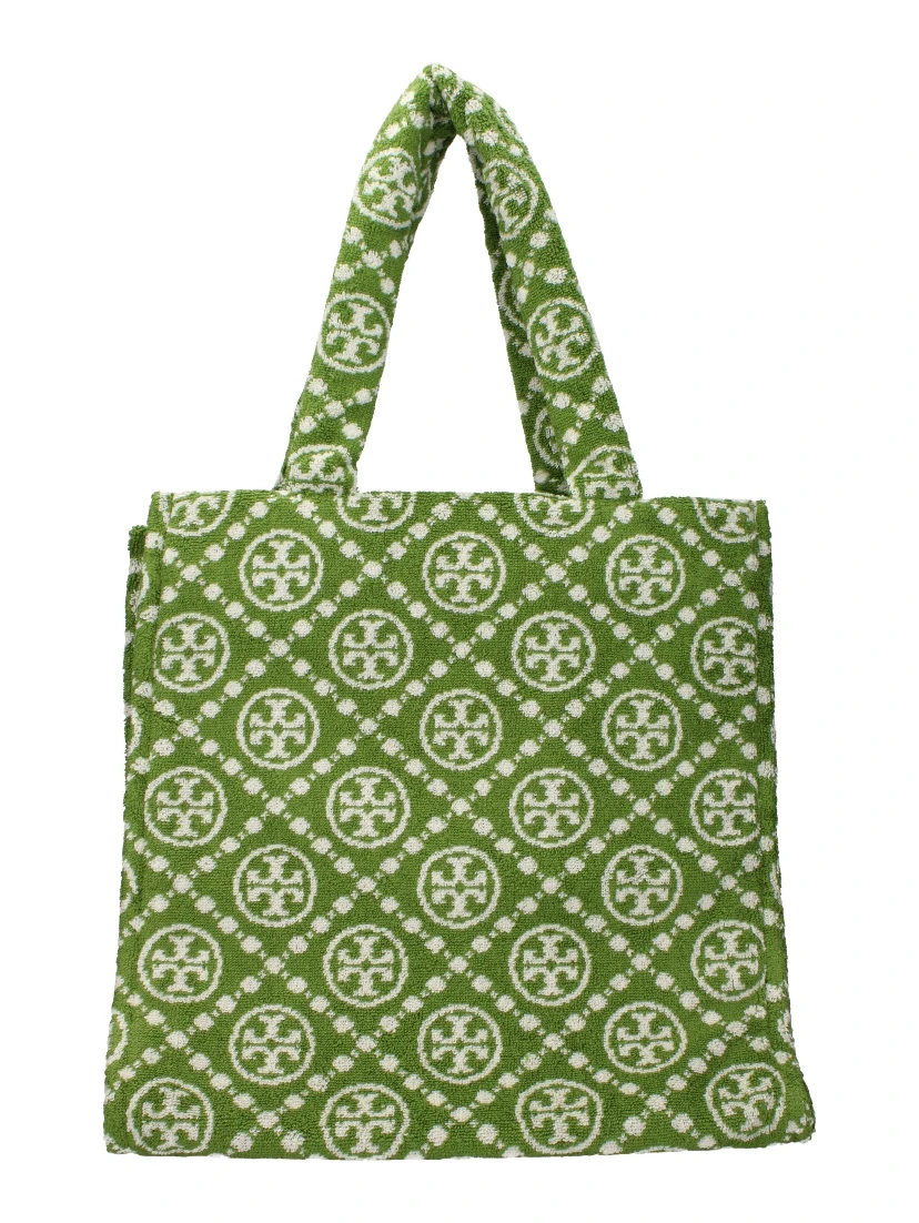 Green Cotton-Like Shoulder Bag