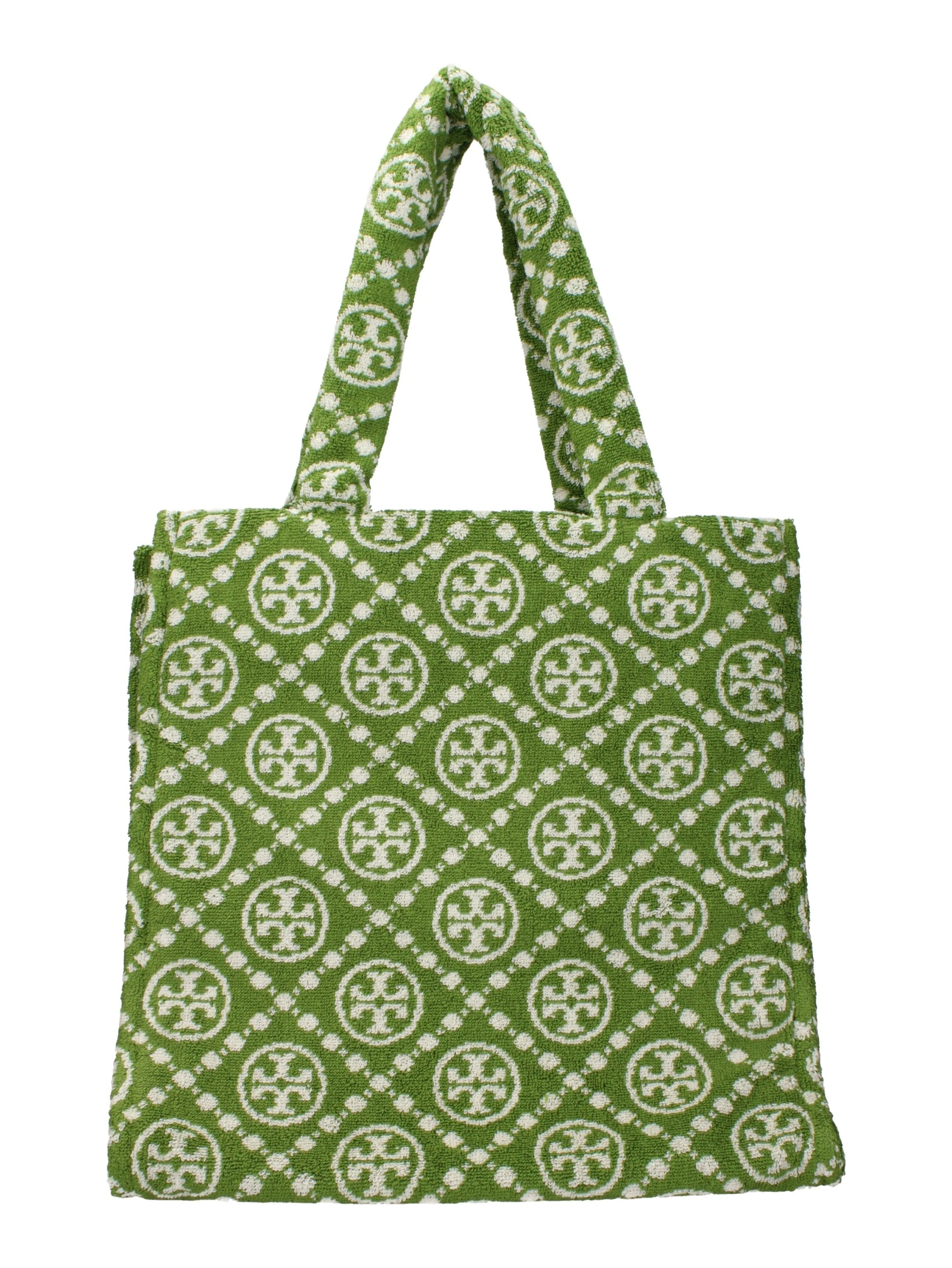 Green Cotton-Like Shoulder Bag