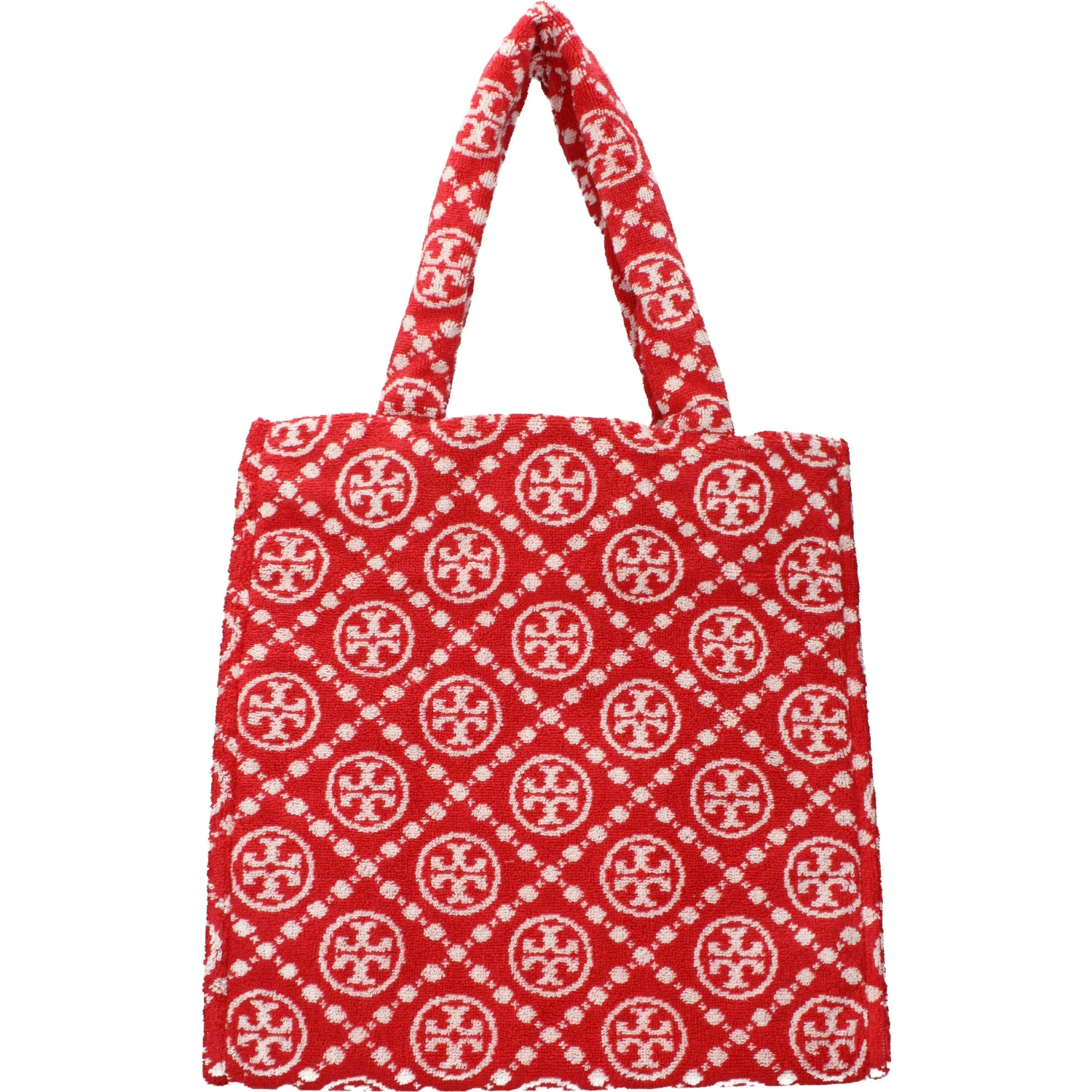 Red Cotton-Like Shoulder Bag