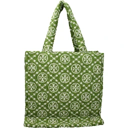 Green Cotton-Like Shoulder Bag