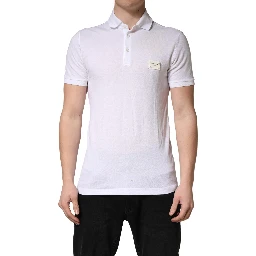 White Collared Short Sleeves Men Polo T-shirt