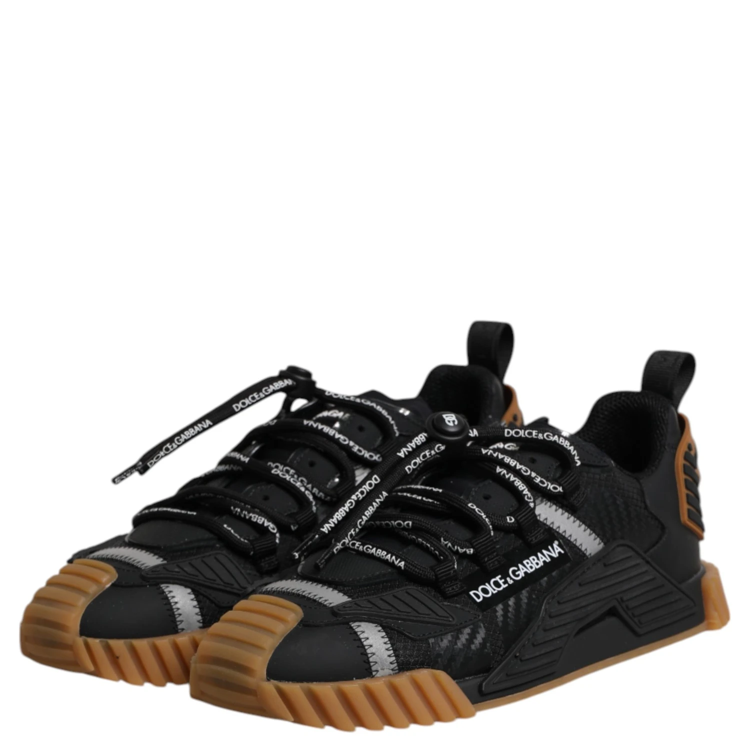 Black Logo Lace Up Low Top NS1 Sneakers Shoes