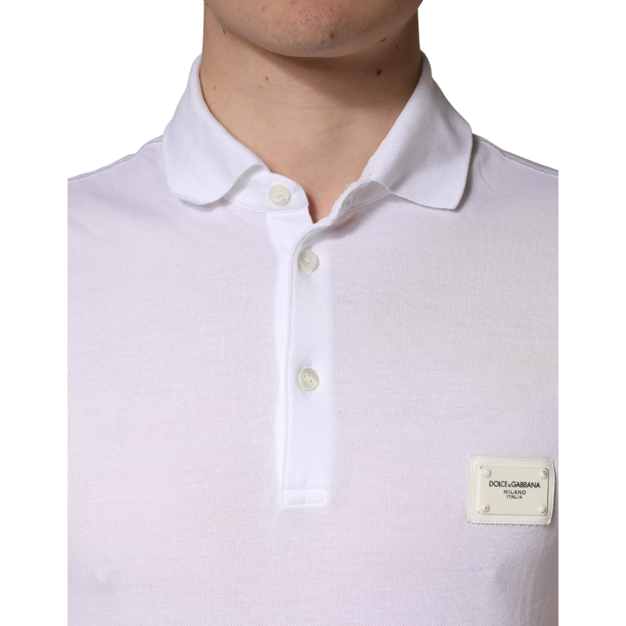 White Collared Short Sleeves Men Polo T-shirt