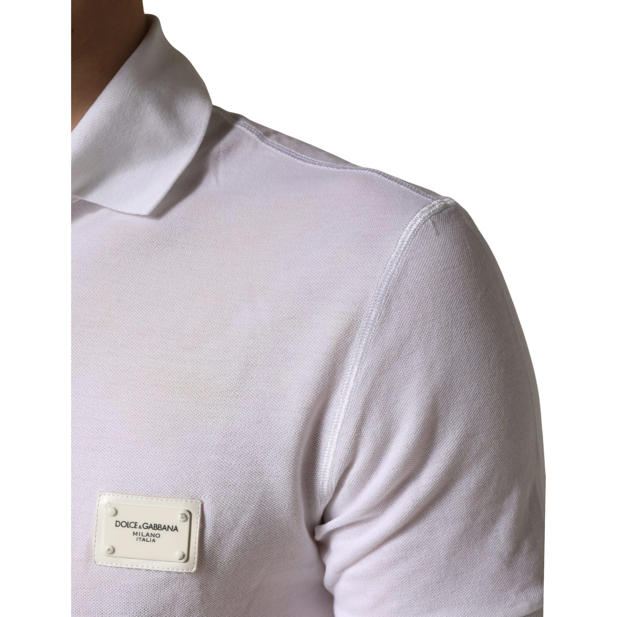 White Collared Short Sleeves Men Polo T-shirt