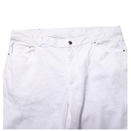 White Straight Mid Waist Denim Trouser Jeans