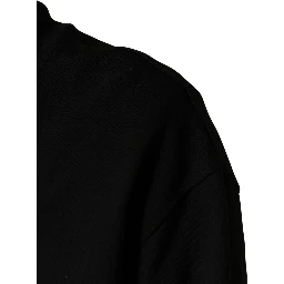 Black Cotton Crew Neck Sweatshirt  Sweater