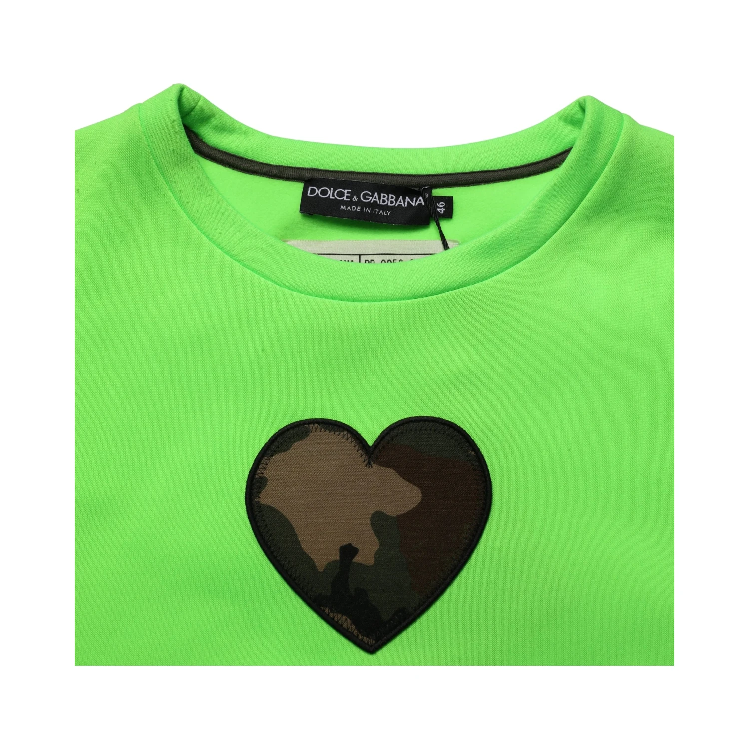 Green Patchwork Heart Men Sweatshirt Sweater