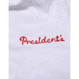 White Logo Embroidery Cotton Men Crew Neck T-shirt