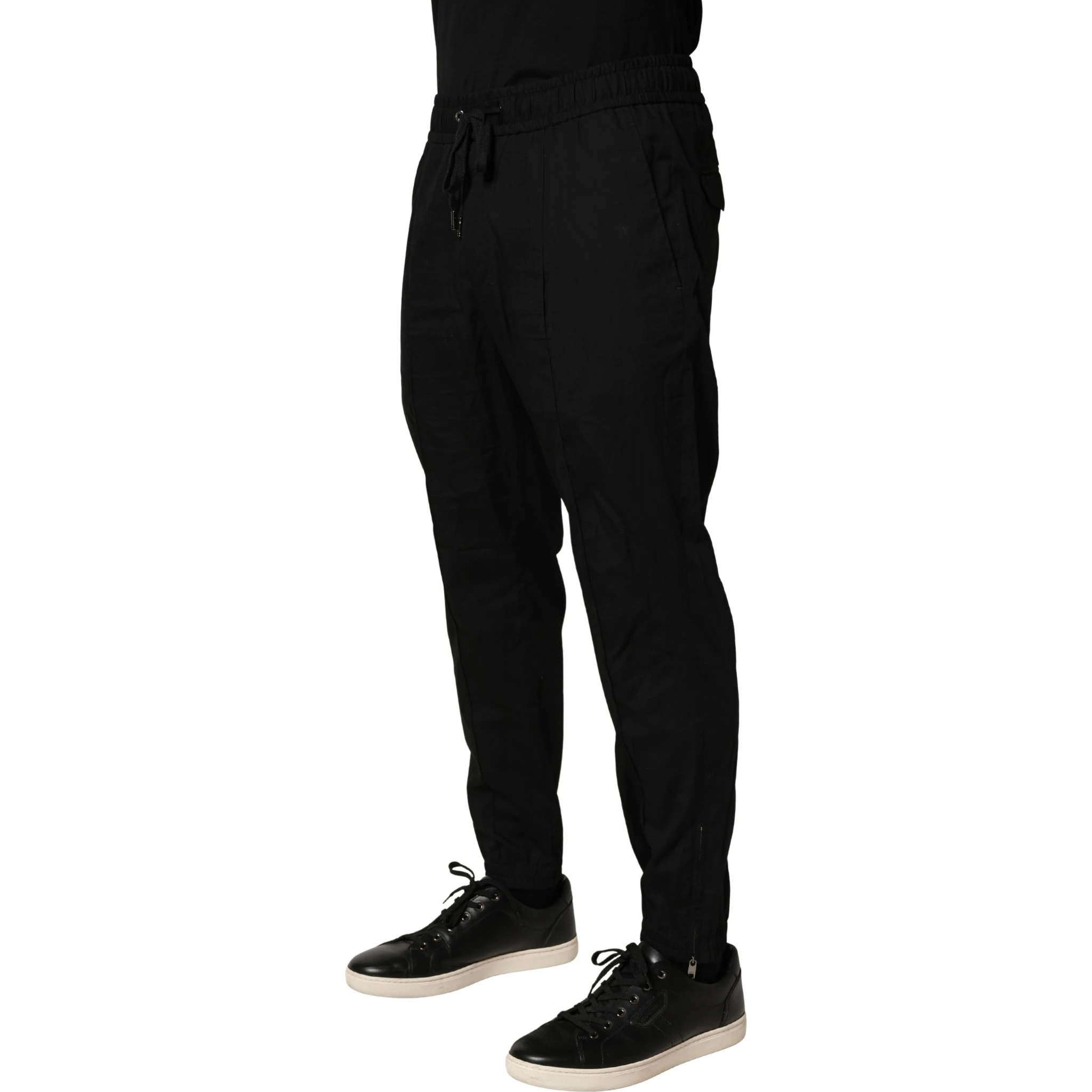 Black Cotton Skinny Men Jogger Trouser Pants