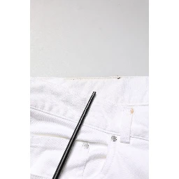 White Straight Mid Waist Denim Trouser Jeans