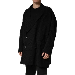 Black Double Breasted 2 Buttons Suit Jacket