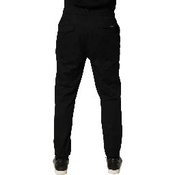 Black Cotton Skinny Men Jogger Trouser Pants