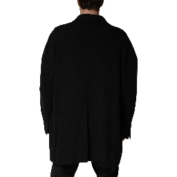 Black Double Breasted 2 Buttons Suit Jacket