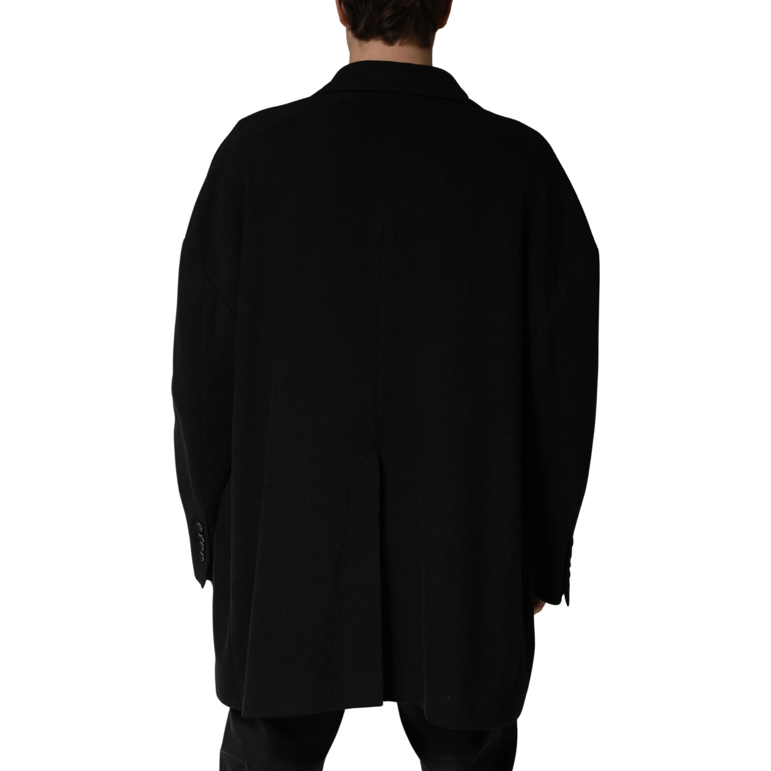Black Double Breasted 2 Buttons Suit Jacket