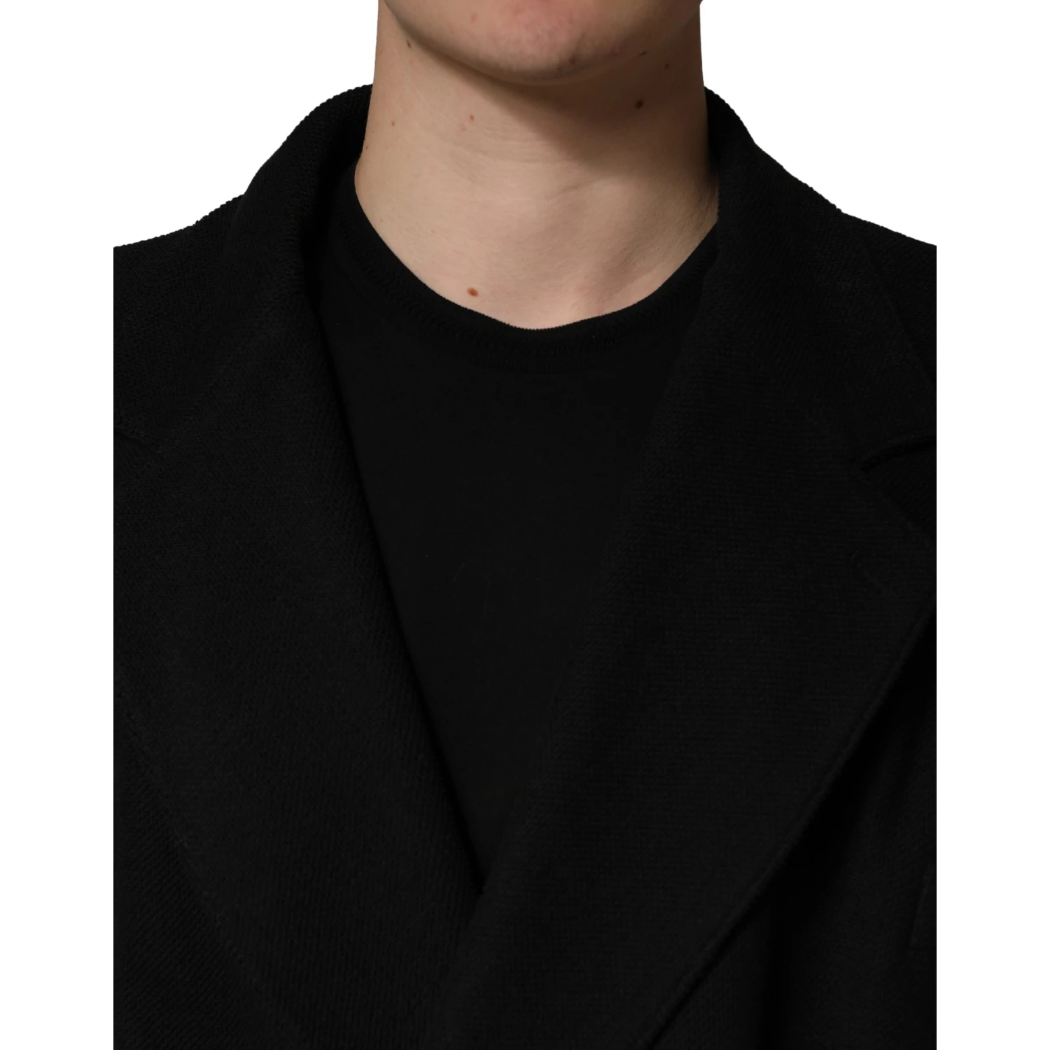 Black Double Breasted 2 Buttons Suit Jacket