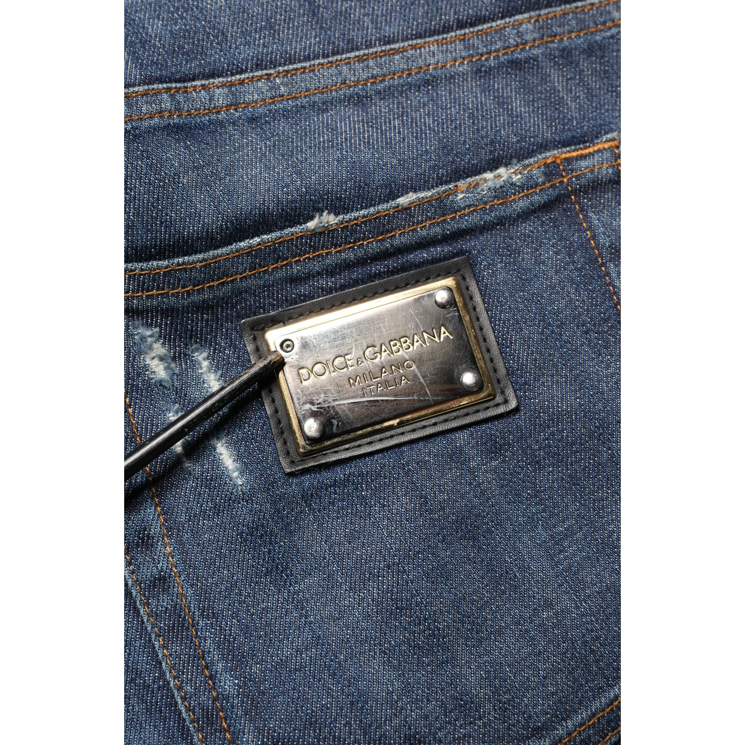 Dark Blue Washed Skinny Cotton Denim  Jeans