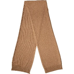 Brown Cashmere Knitted Men Neck Warmer One Size Scarf