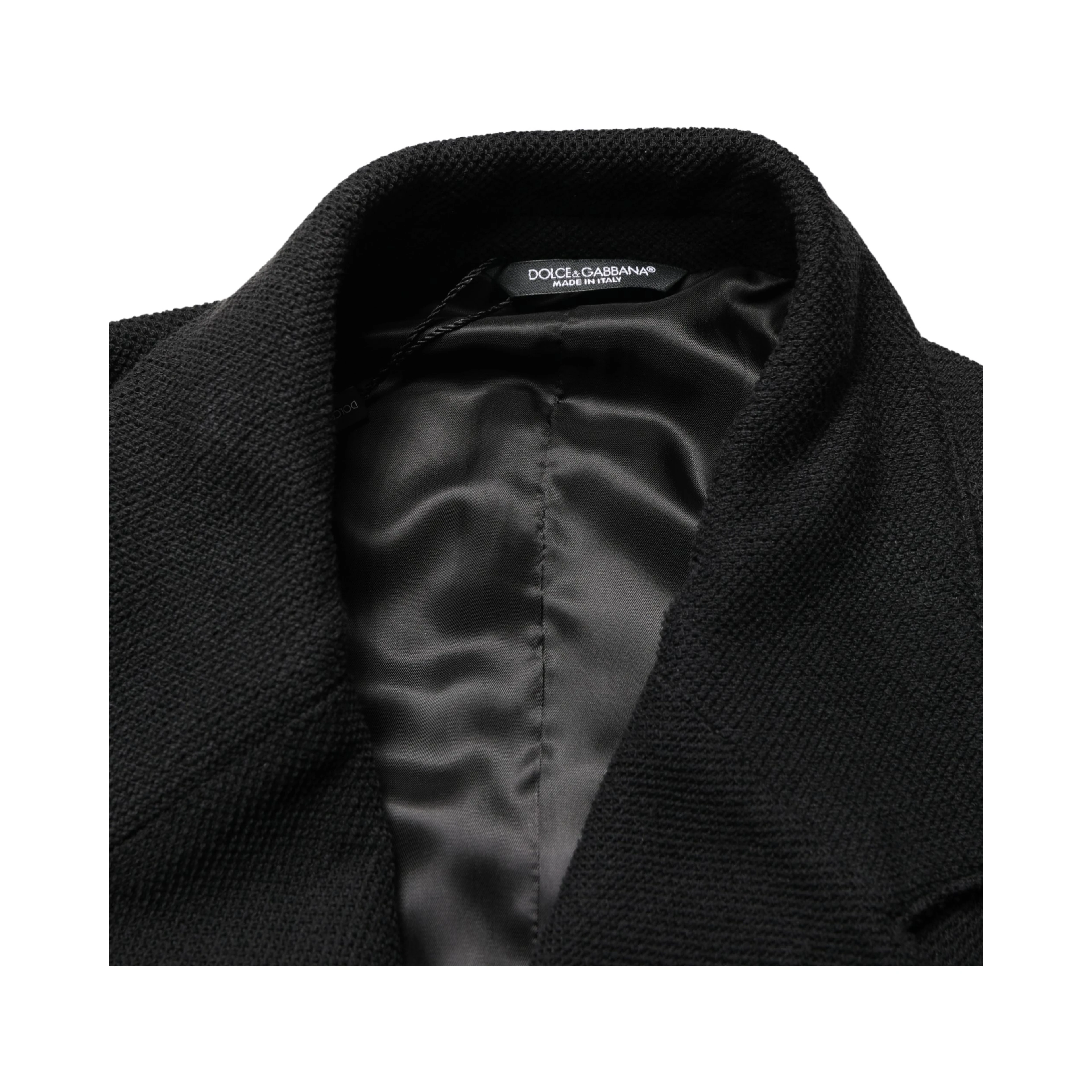 Black Double Breasted 2 Buttons Suit Jacket