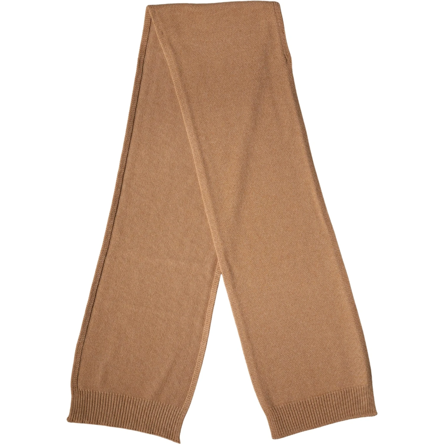 Brown Cashmere Knitted Men Neck Warmer One Size Scarf