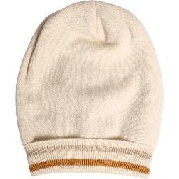Beige Cashmere Knitted Women Winter Beanie Hat