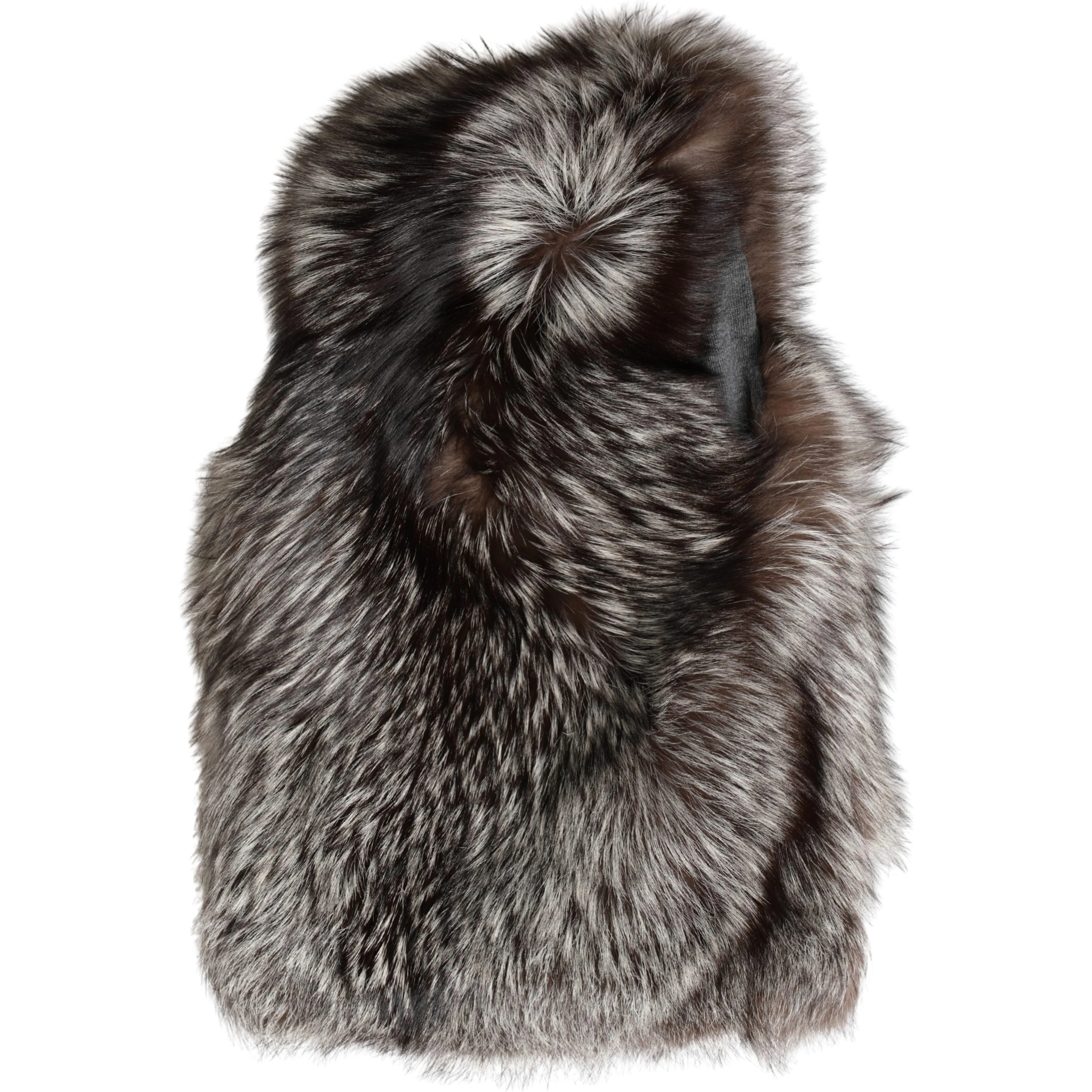 Brown Faux Fur Whole Head Wrap Capello Hat