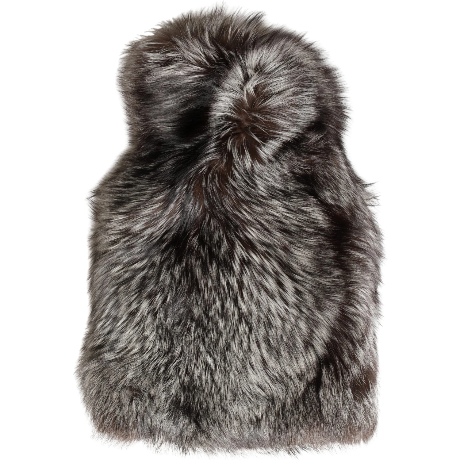 Brown Faux Fur Whole Head Wrap Capello Hat