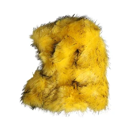 Yellow Modacrylic Fur Women Bucket Capello Hat