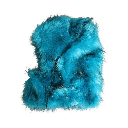 Blue Modacrylic Fur Women Bucket Capello Hat