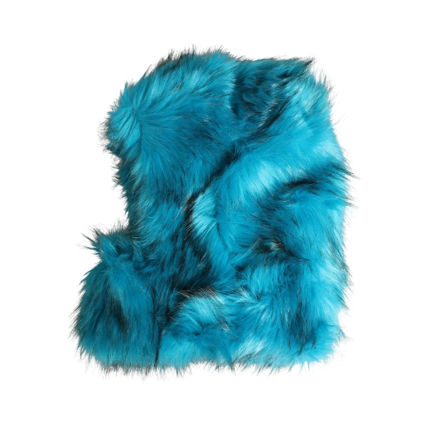 Blue Modacrylic Fur Women Bucket Capello Hat
