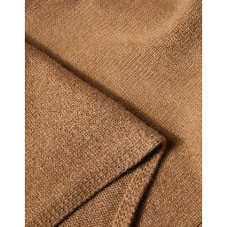 Brown Cashmere Knitted Men Neck Warmer One Size Scarf