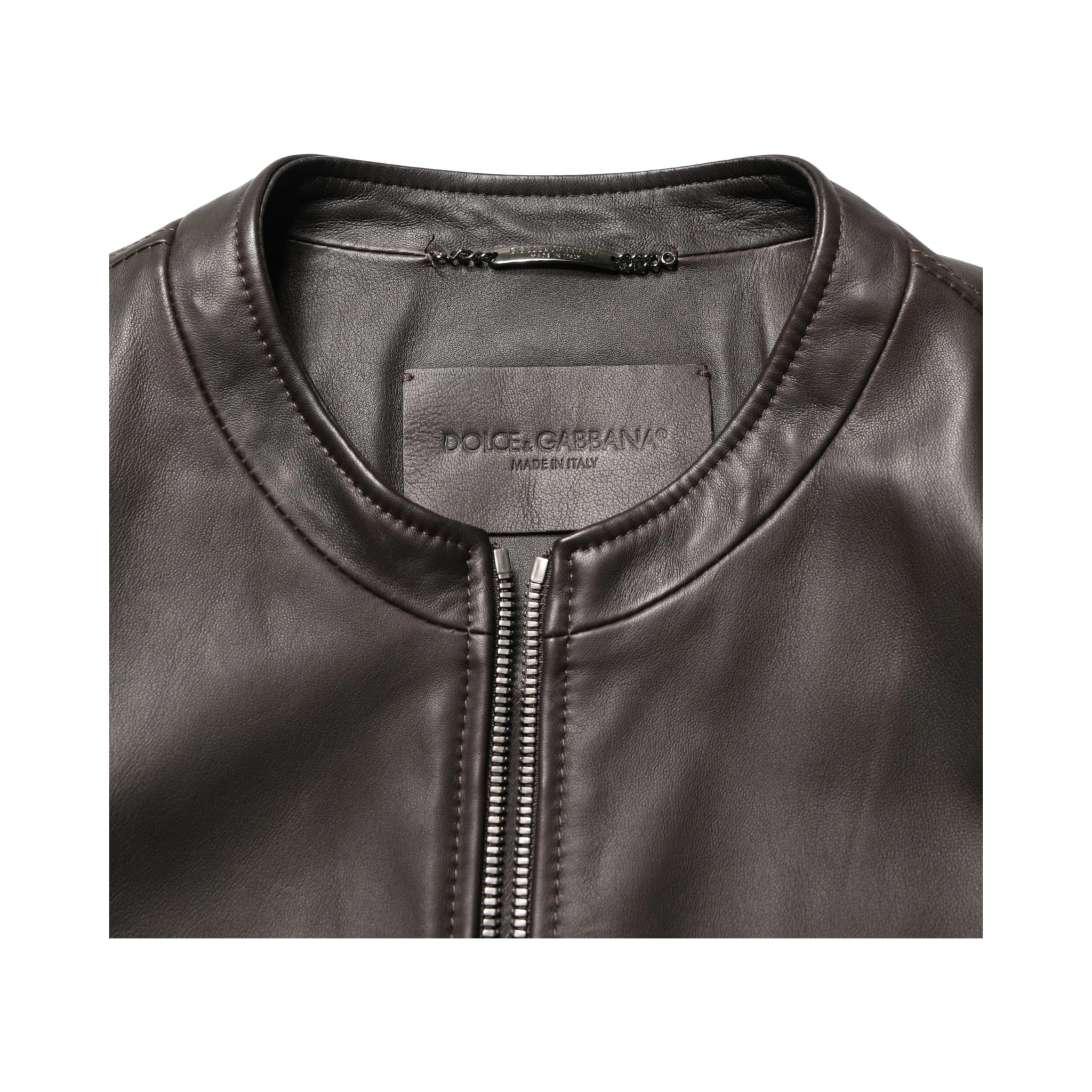 Black LambskinLeather Full Zip Biker Jacket