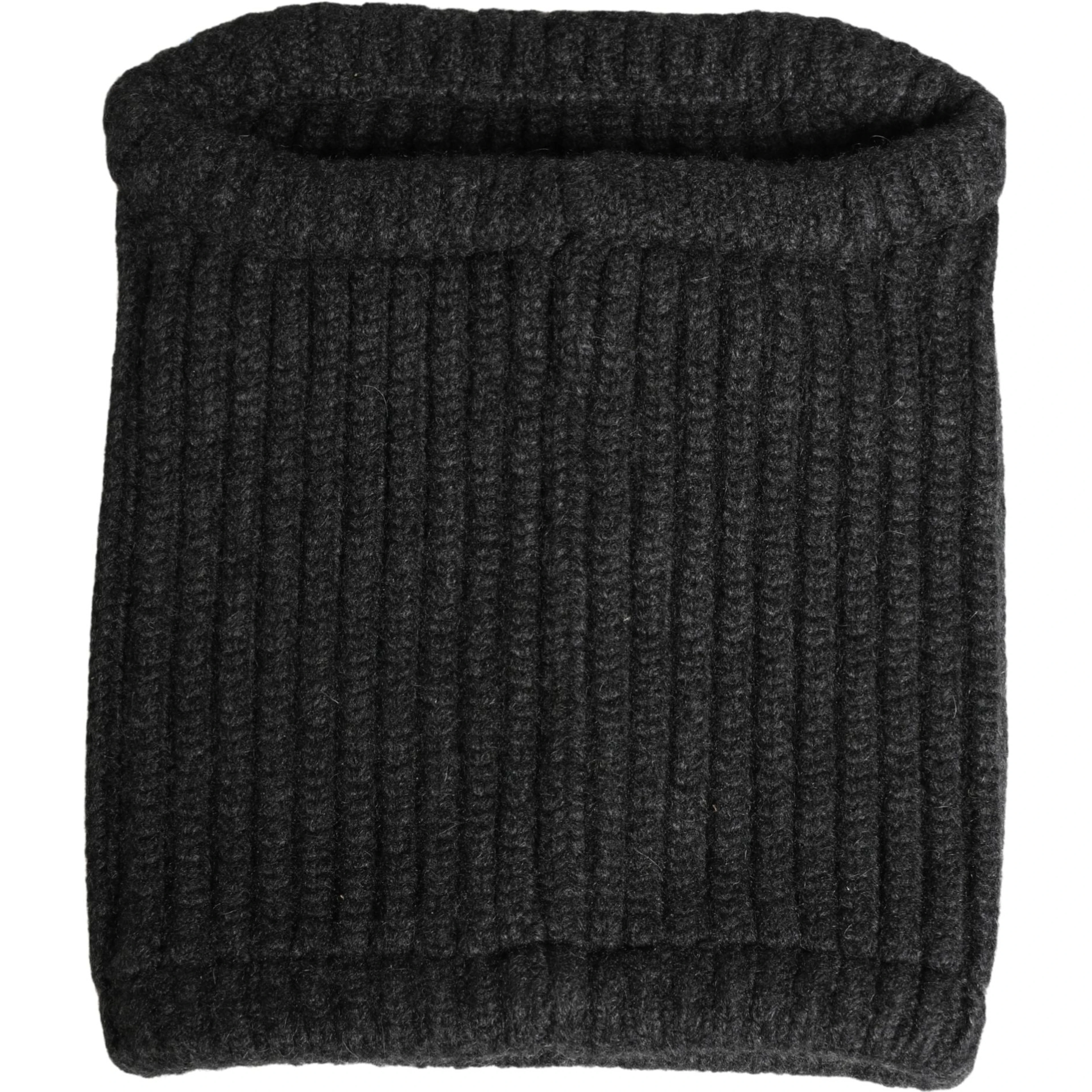 Black Cashmere Knitted Men Winter Neck Warmer Hat